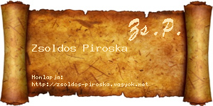 Zsoldos Piroska névjegykártya